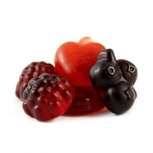 Rote Früchte vegan